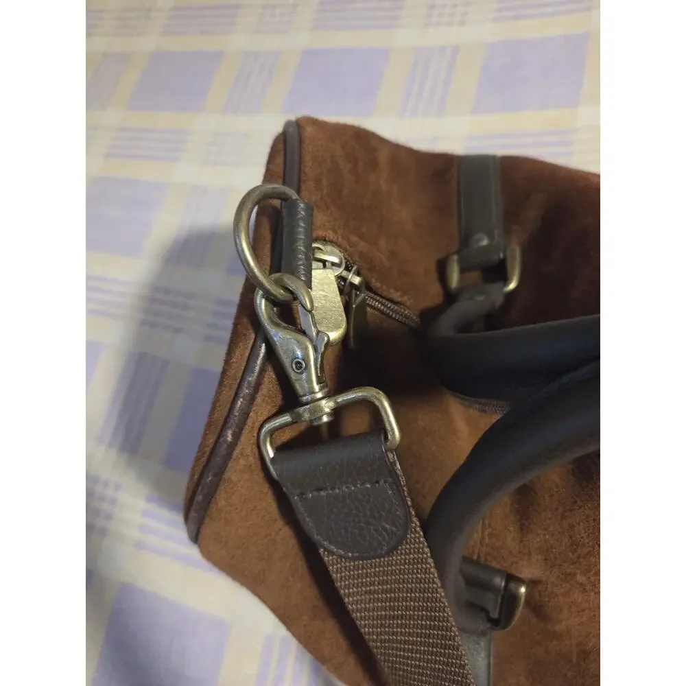Marlboro Guts Grit Gear Vintage Brown Suede Leather Duffle Bag HEAVY DUTY NWT